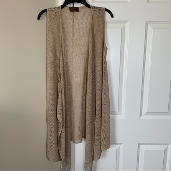 Kerisma Sweaters - KERISMA Luna mesh sleeveless cascading cardigan